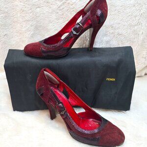 Vintage Fendi Suede Heels